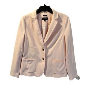 Talbots Aberdeen Pink Blazer Size 10 Cotton Blend Spring Summer NWOT‎